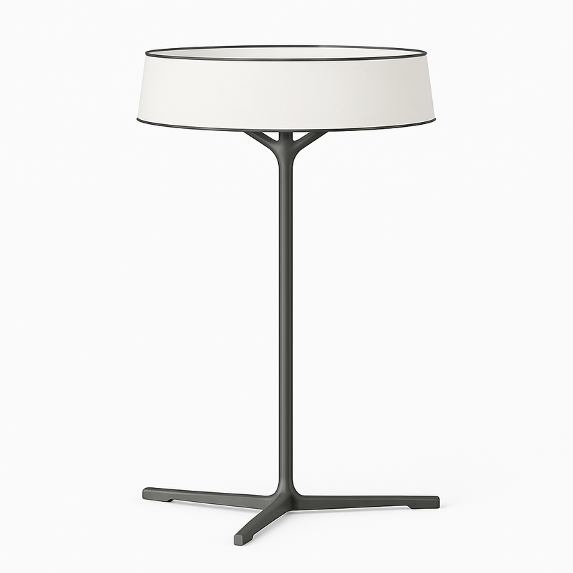 Japandi Opaline Glass Table Lamp With Brass Base – Odeon - Japandi