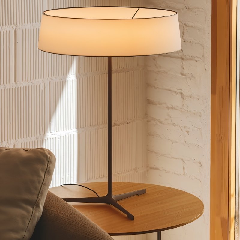 Japandi Opaline Glass Table Lamp With Brass Base – Odeon - Japandi