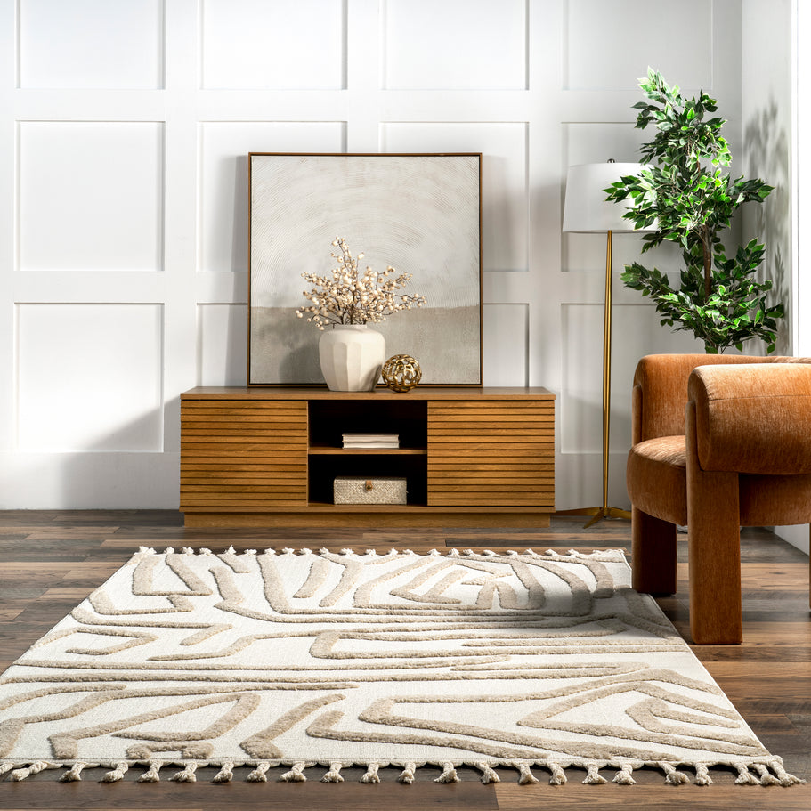 Japandi Abstract Art Rug - Japandi