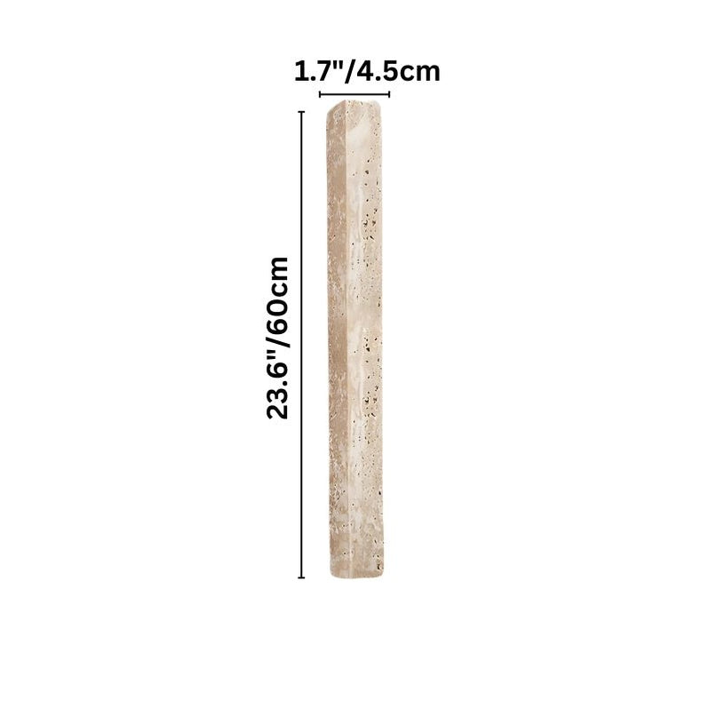 Japandi Rectangular Travertine Wall Lamp – Olorva - Japandi
