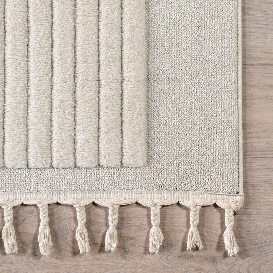 Japandi Arc Tasseled Rug - Japandi