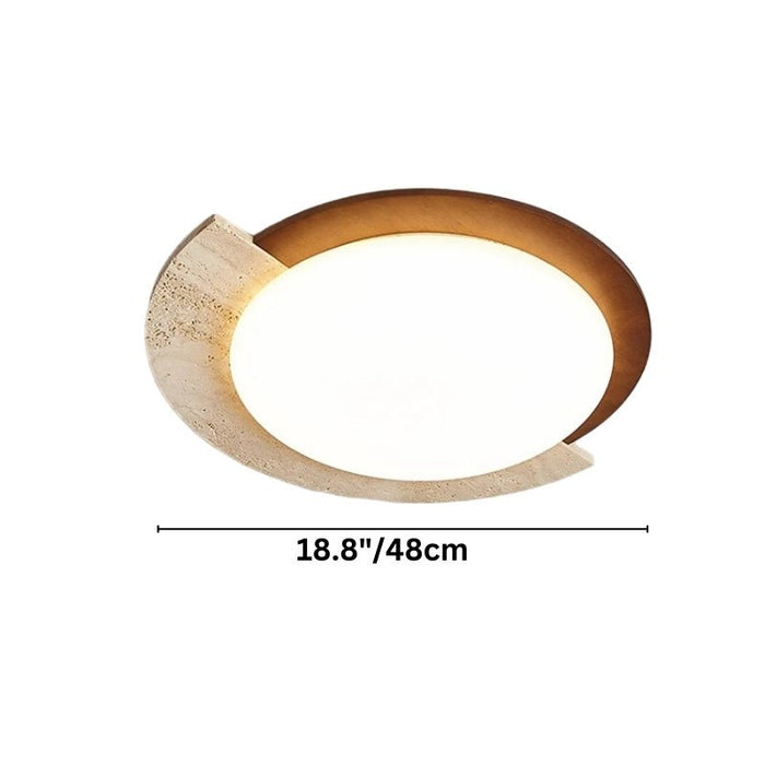 Japandi Travertine Table Lamp – Ozama - Japandi