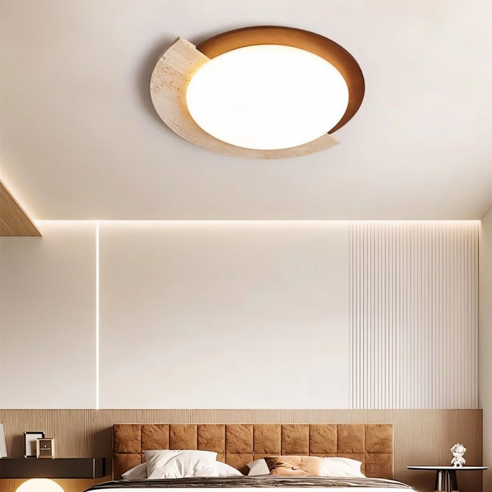 Japandi Travertine Table Lamp – Ozama - Japandi