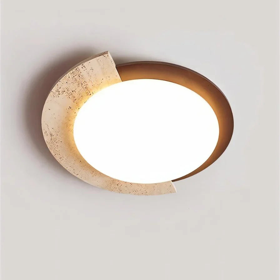 Japandi Travertine Table Lamp – Ozama - Japandi