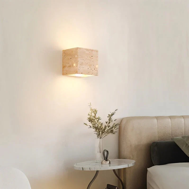 Japandi Vertical Metal Wall Lamp With Warm Diffuser – Phostic - Japandi