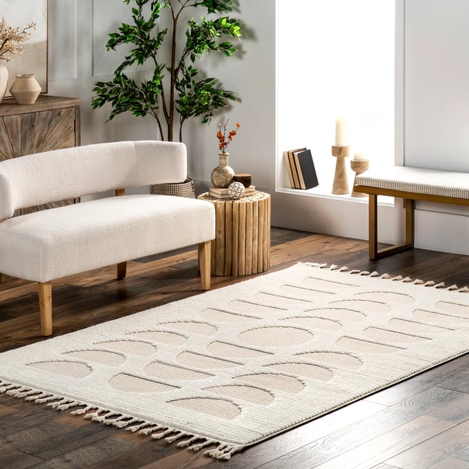 Japandi Abstract Moon Rug - Japandi