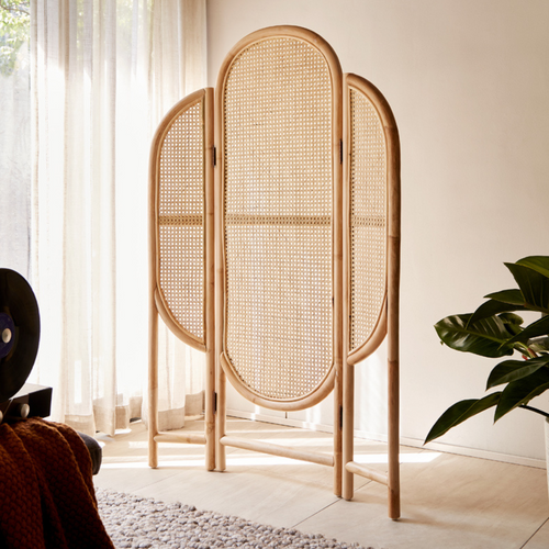 Accordion Rattan Japandi Room Divider | Japandi.co - Japandi