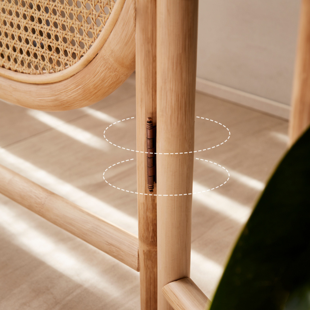 Accordion Rattan Japandi Room Divider | Japandi.co - Japandi
