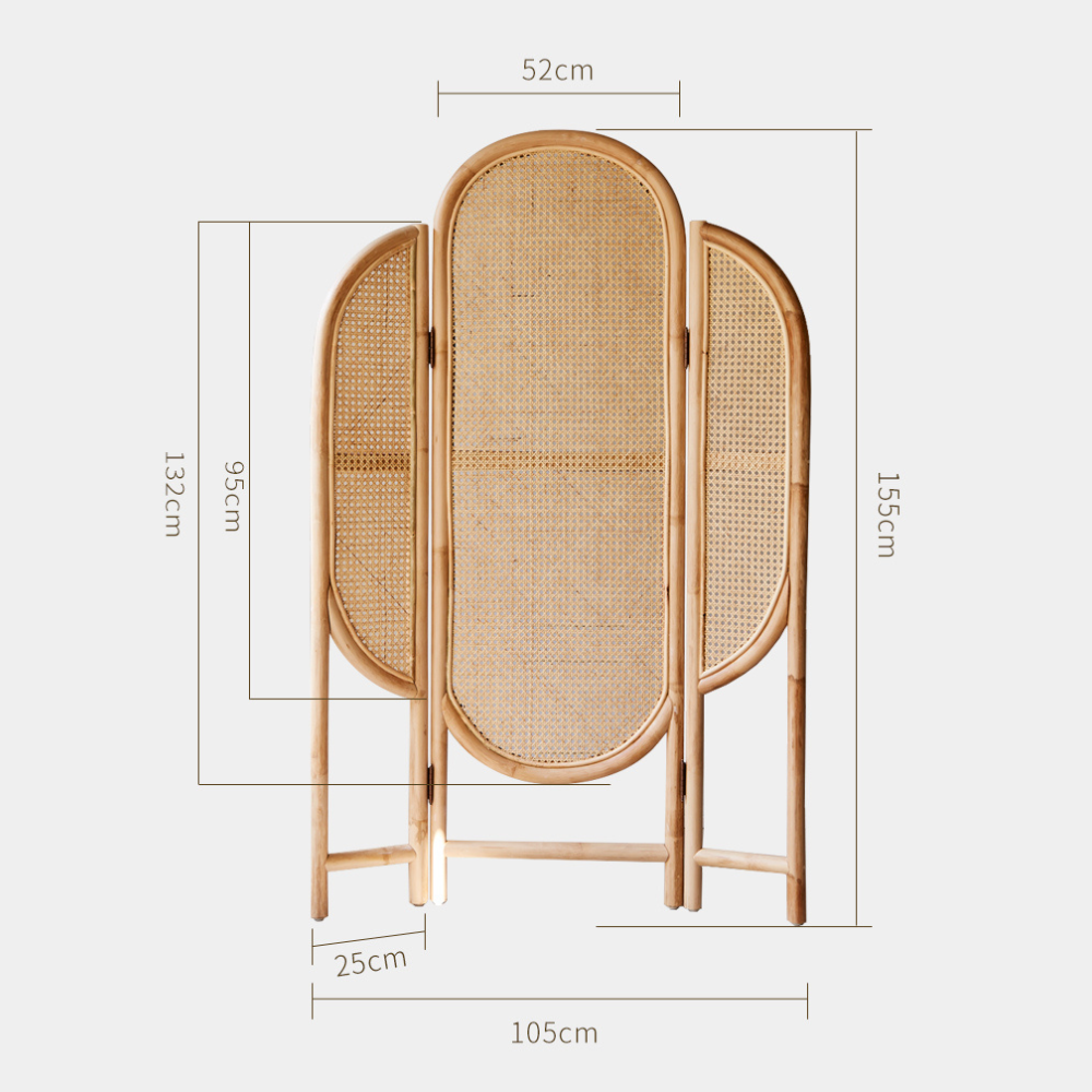 Accordion Rattan Japandi Room Divider | Japandi.co - Japandi