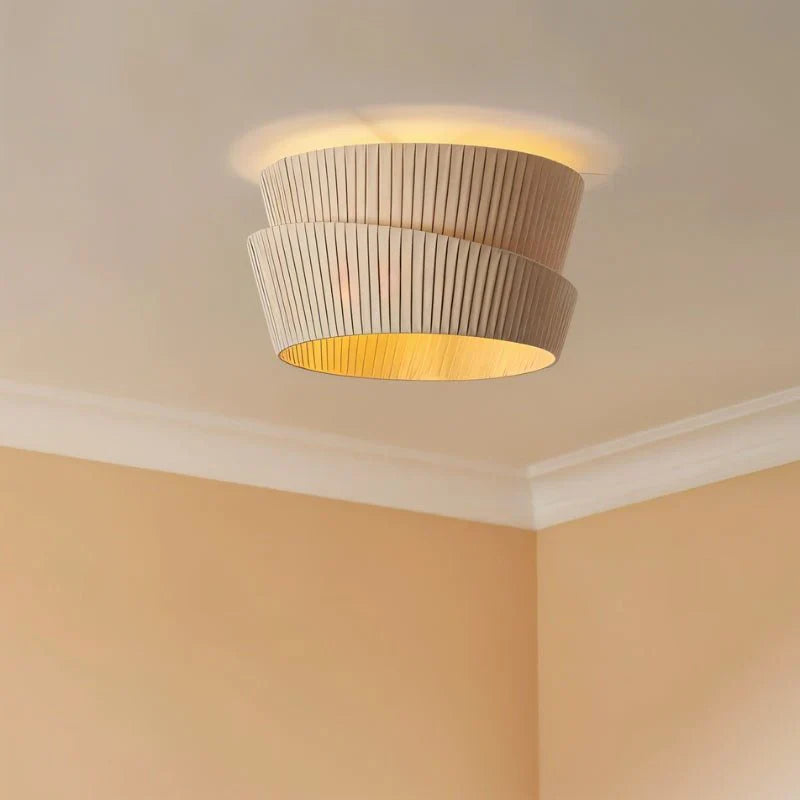 Japandi Organic Wood Ceiling Light – Rawa - Japandi