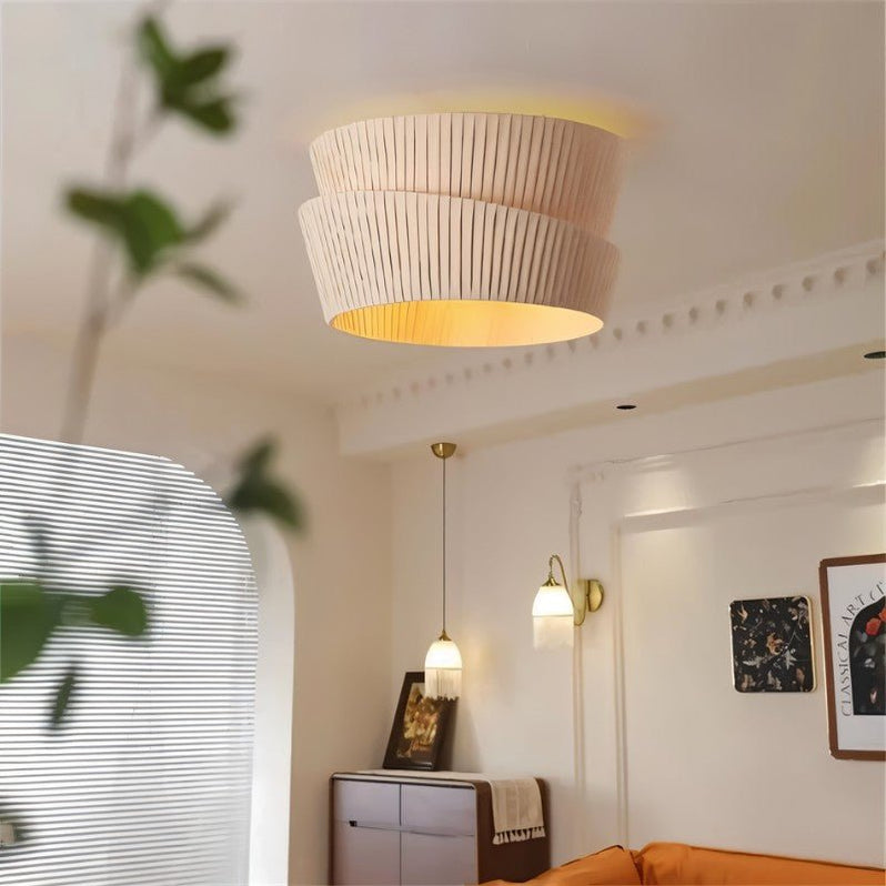 Japandi Organic Wood Ceiling Light – Rawa - Japandi