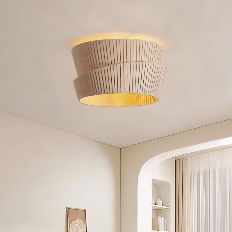 Japandi Organic Wood Ceiling Light – Rawa - Japandi
