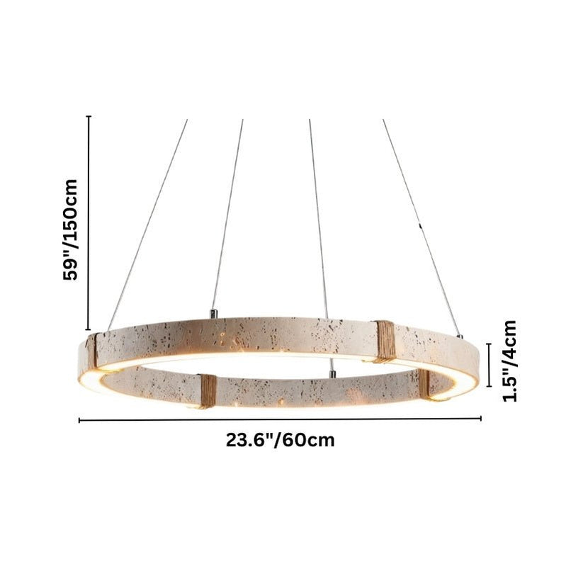 Japandi Circular Brass Chandelier – Ringo - Japandi