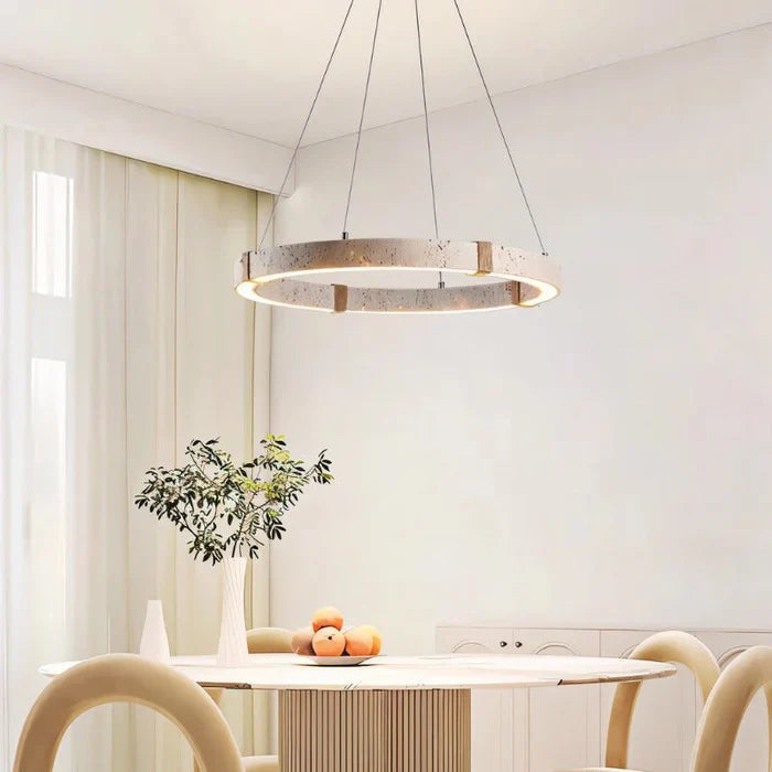 Japandi Circular Brass Chandelier – Ringo - Japandi