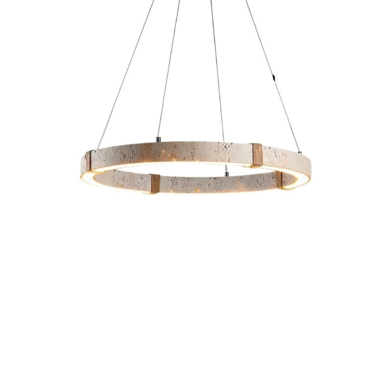 Japandi Circular Brass Chandelier – Ringo - Japandi