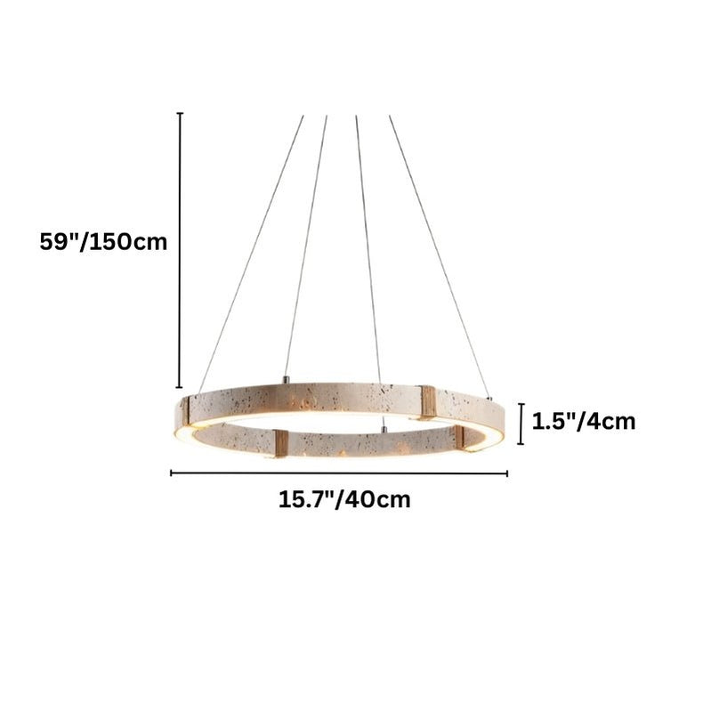Japandi Circular Brass Chandelier – Ringo - Japandi