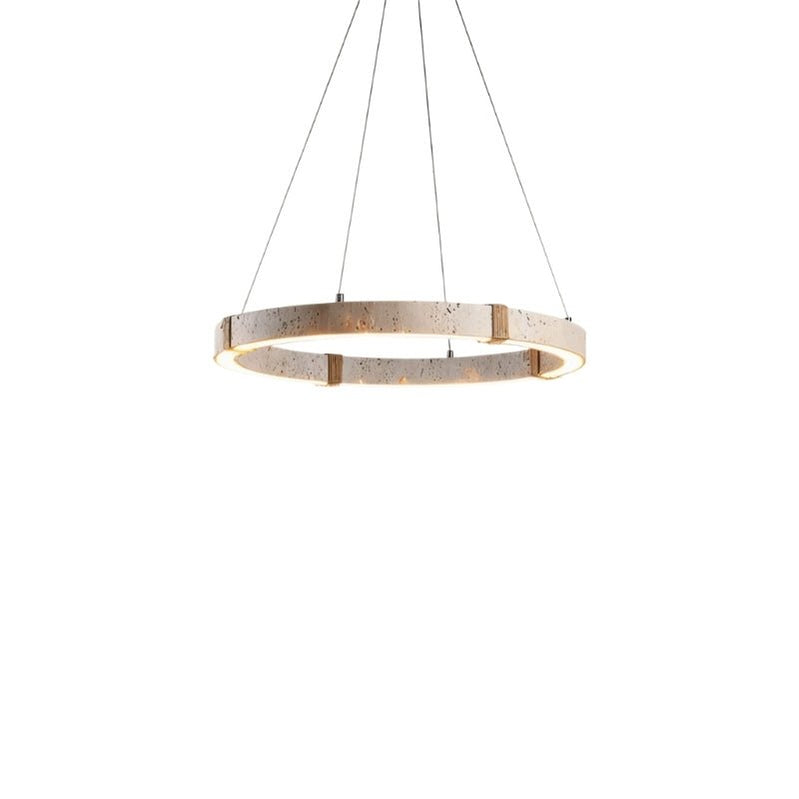 Japandi Circular Brass Chandelier – Ringo - Japandi