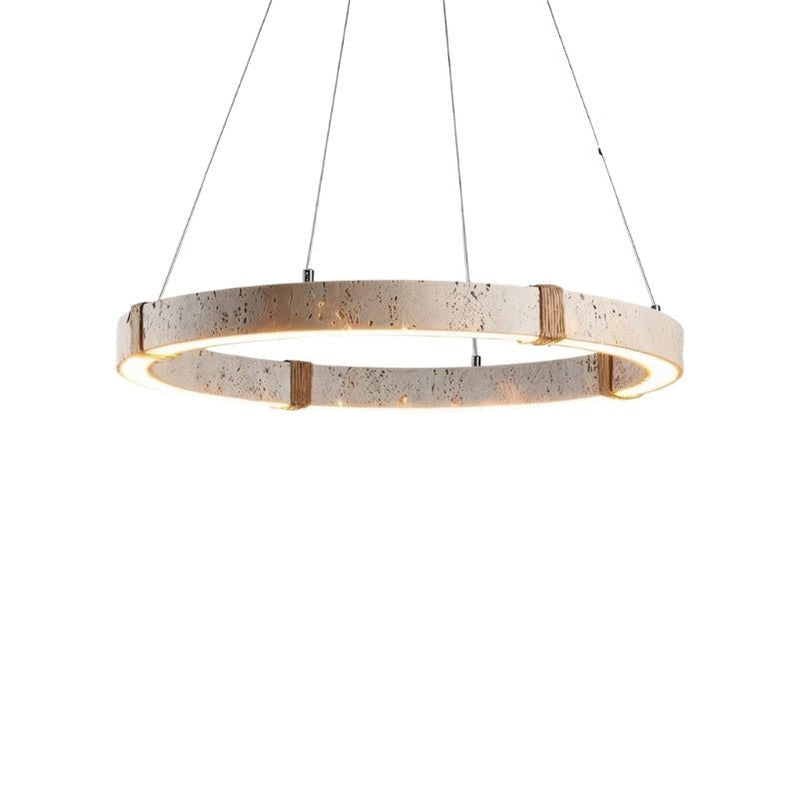 Japandi Circular Brass Chandelier – Ringo - Japandi