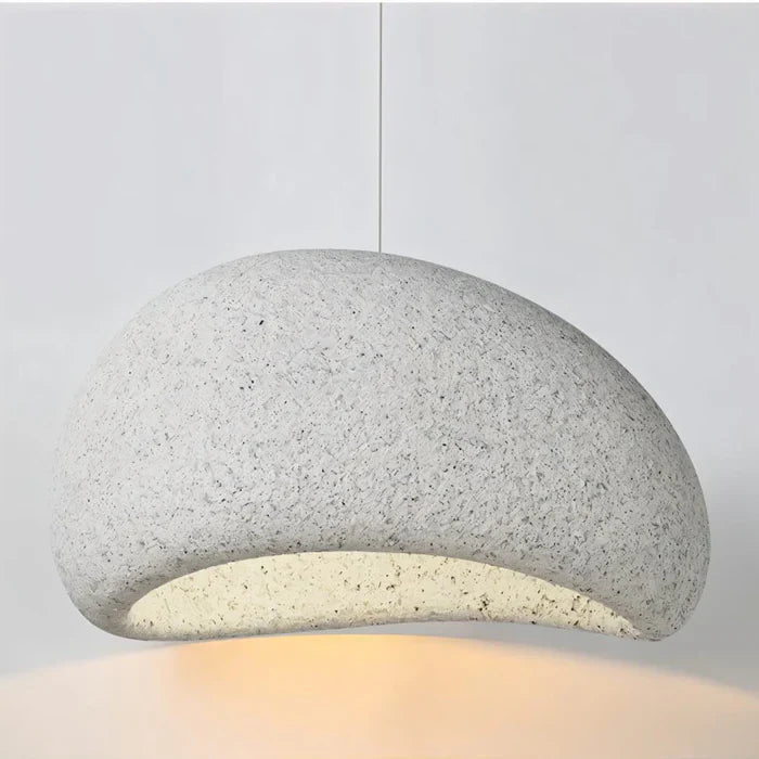 Japandi Textured Beige Pendant Light – Shibui Sand - Japandi