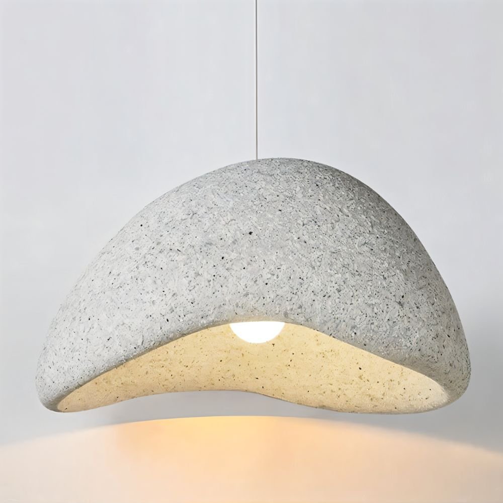 Japandi Textured Beige Pendant Light – Shibui Sand - Japandi
