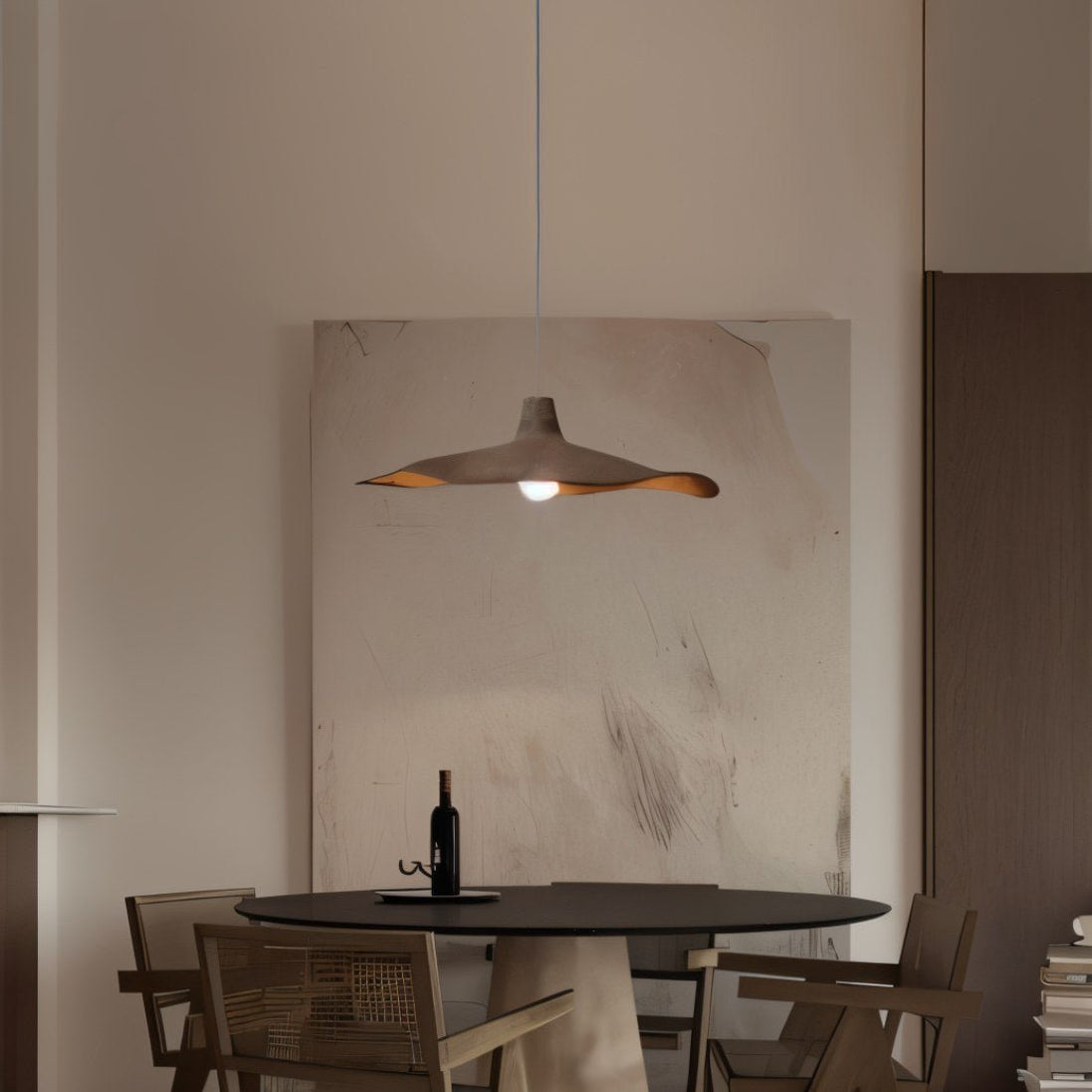 Japandi Perforated Brass Pendant Light – Siraj - Japandi