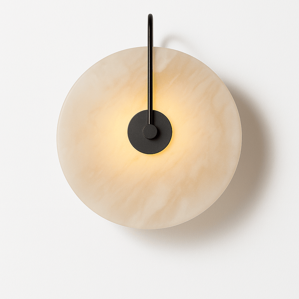 Japandi Sculpted Alabaster Wall Lamp – Sivac - Japandi