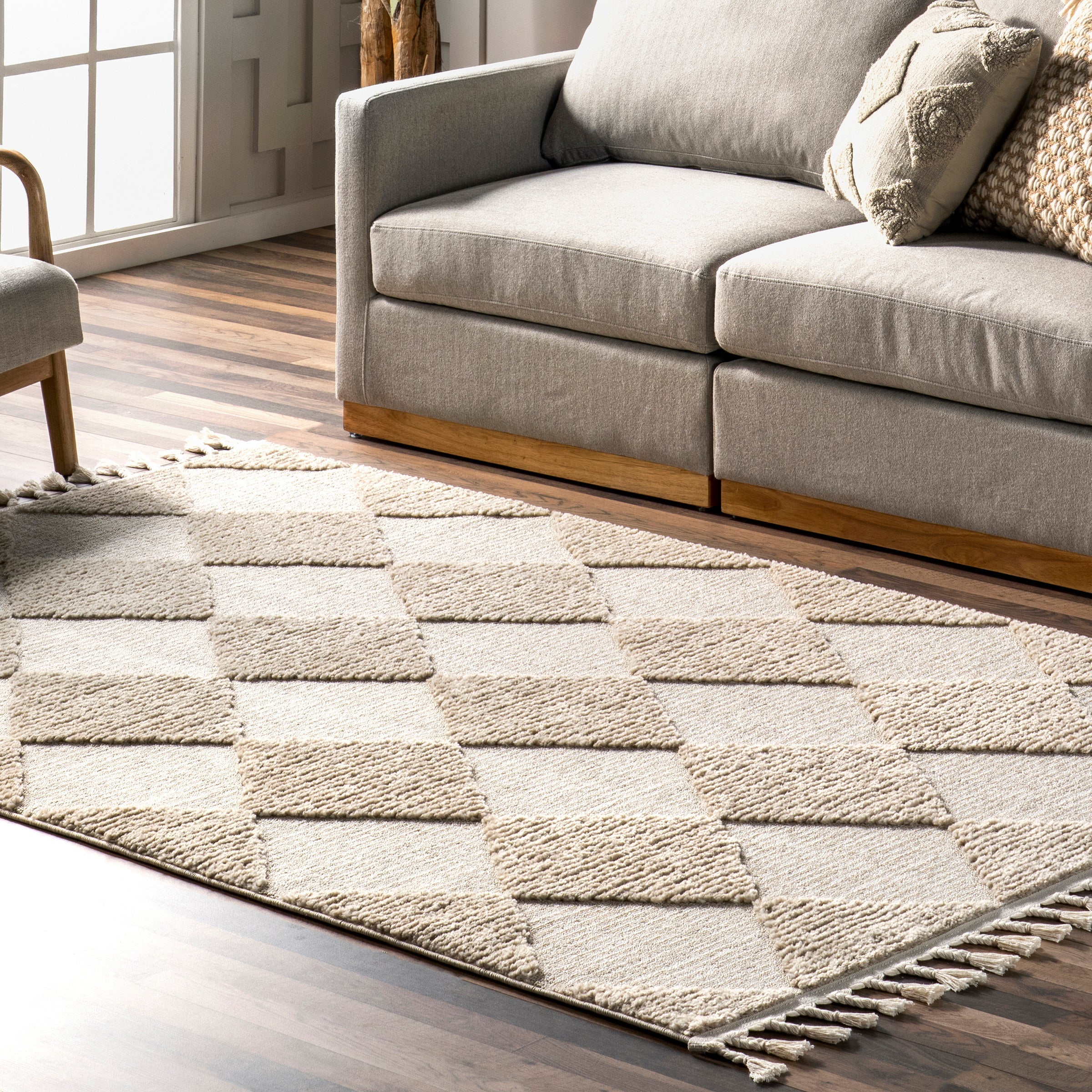 Japandi White & Grey Rug - Japandi
