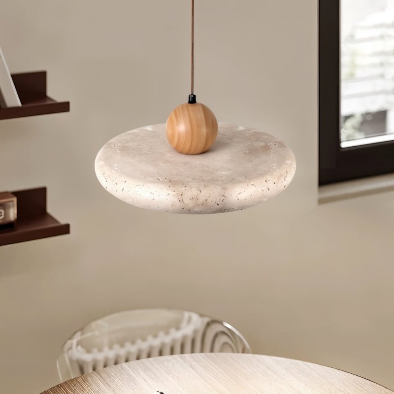 Japandi Round Minimalist Pendant Light – Tuvra - Japandi