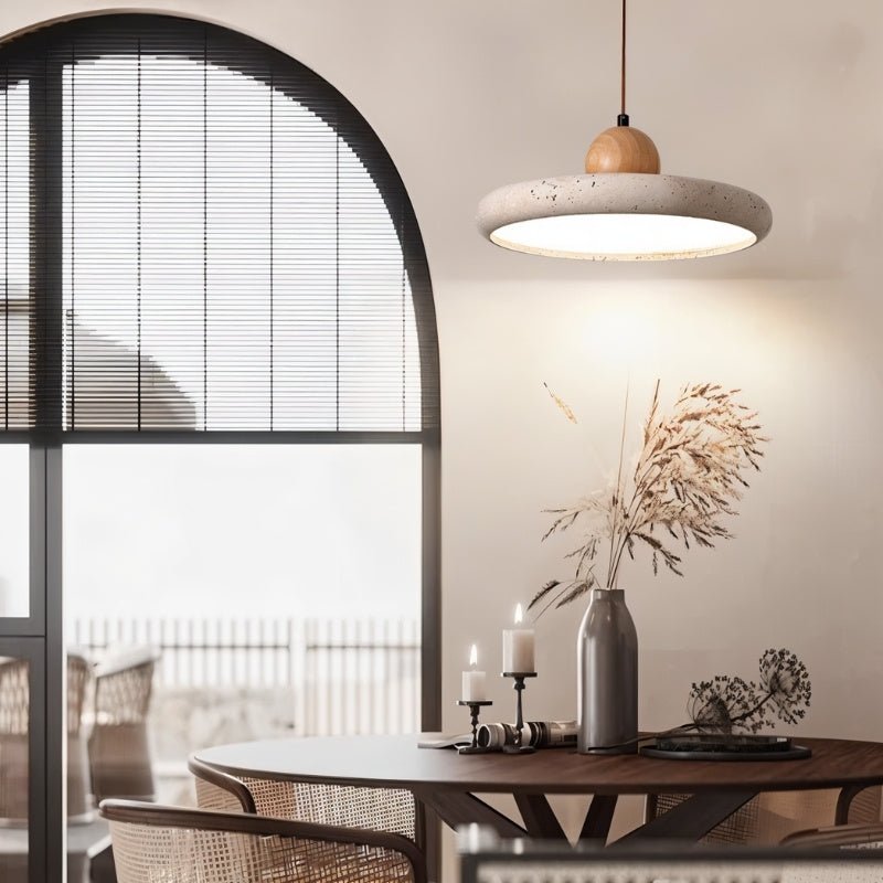 Japandi Round Minimalist Pendant Light – Tuvra - Japandi