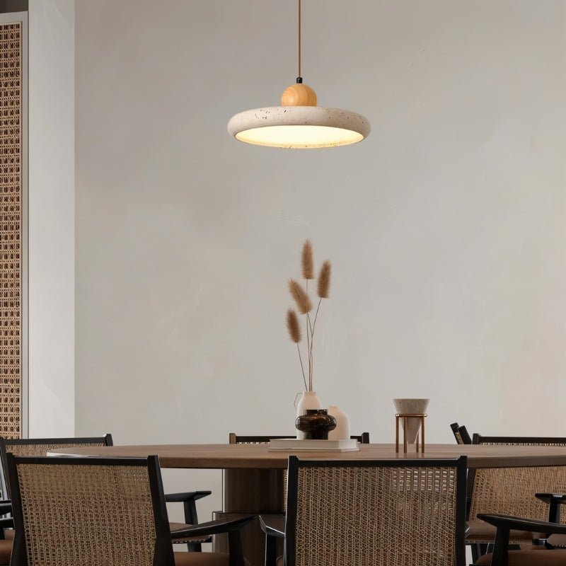 Japandi Round Minimalist Pendant Light – Tuvra - Japandi