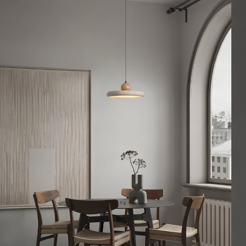 Japandi Round Minimalist Pendant Light – Tuvra - Japandi