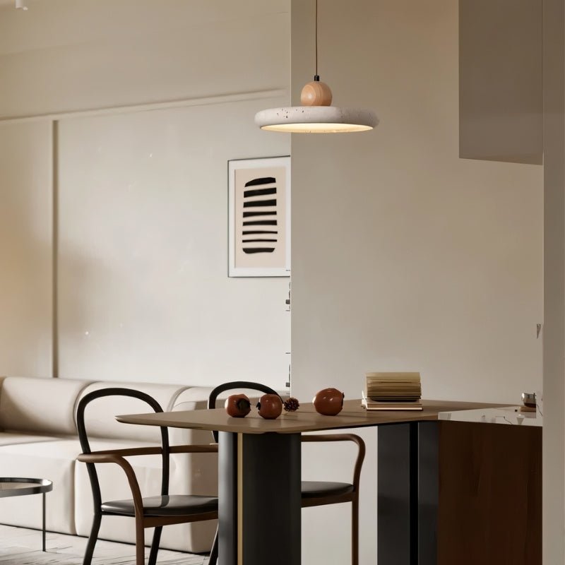 Japandi Round Minimalist Pendant Light – Tuvra - Japandi