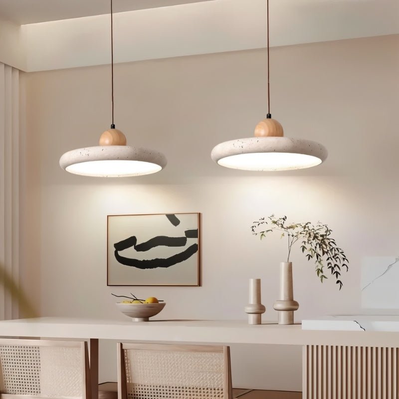 Japandi Round Minimalist Pendant Light – Tuvra - Japandi