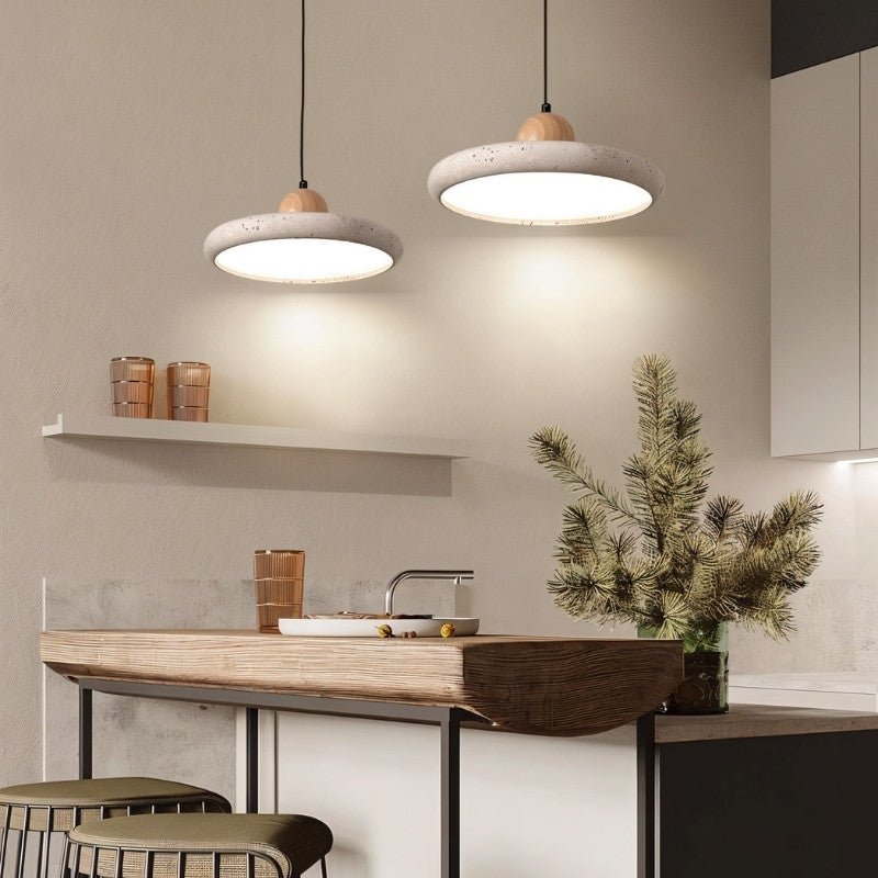 Japandi Round Minimalist Pendant Light – Tuvra - Japandi