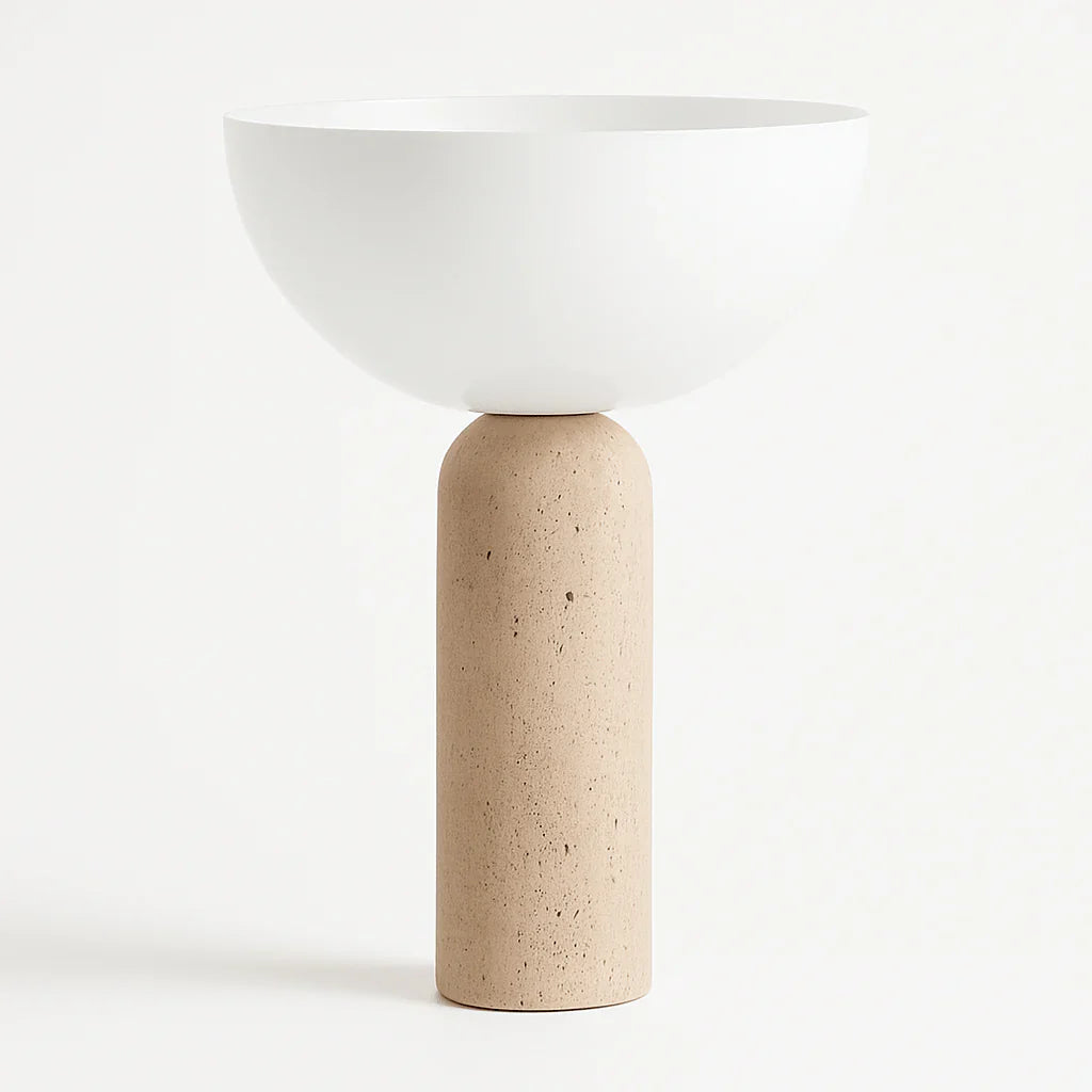 Japandi Fluted Ceramic Table Lamp – Uria - Japandi