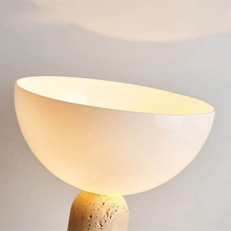 Japandi Fluted Ceramic Table Lamp – Uria - Japandi