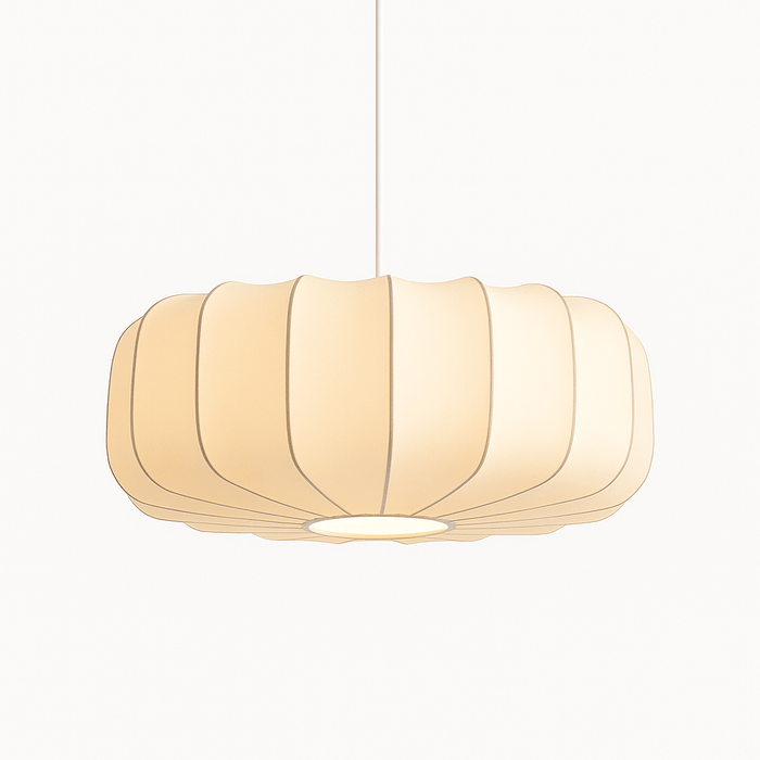 Japandi Textured Glass Pendant Light – Valma - Japandi