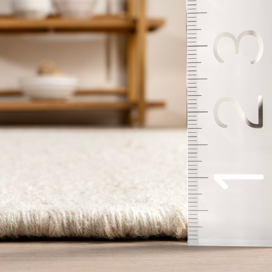 Japandi Rust Striped Fringed Rug - Japandi