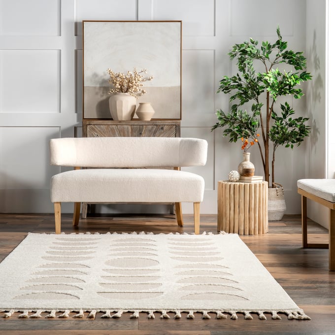 Japandi Abstract Moon Rug - Japandi