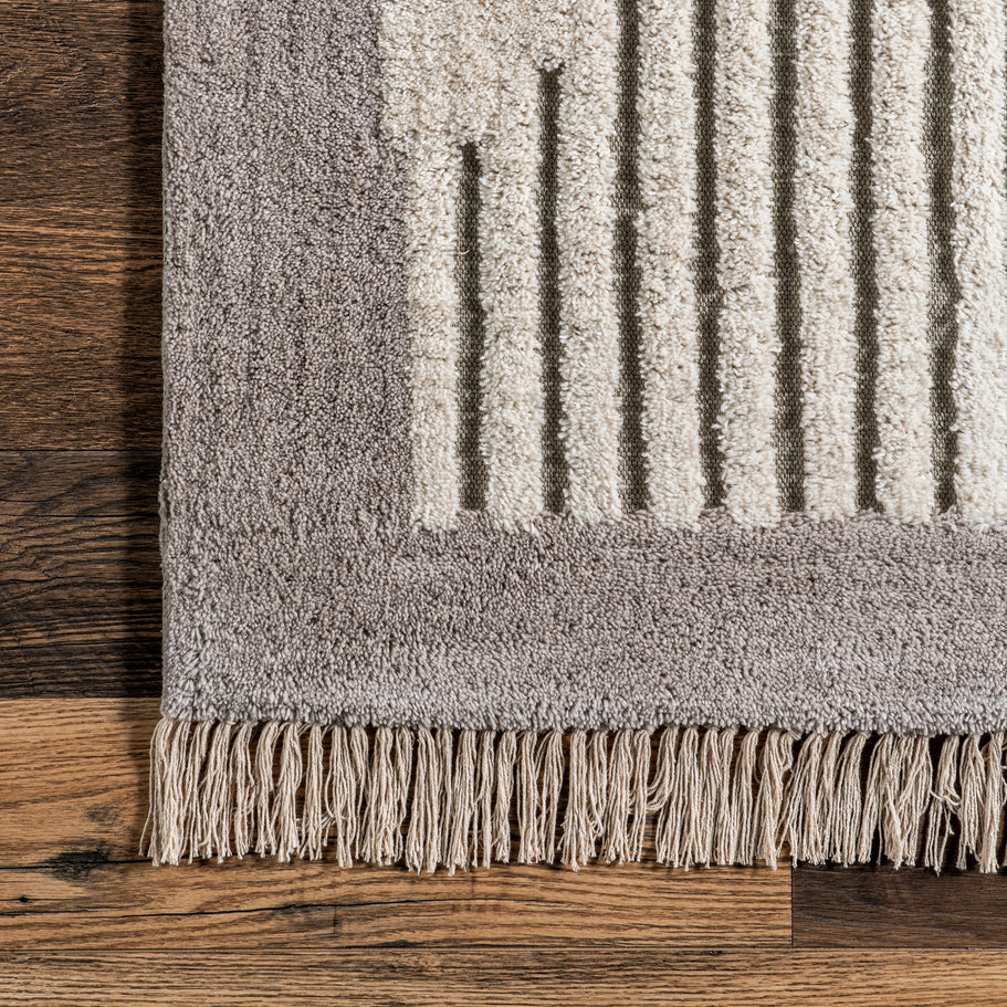 Japandi Wedged Striped Rug - Japandi