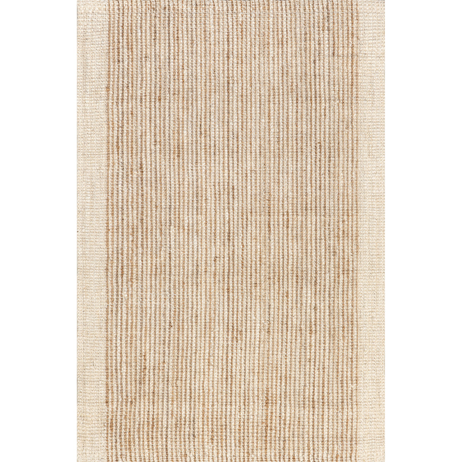 Japandi Ivory Jute Bordered Rug - Japandi