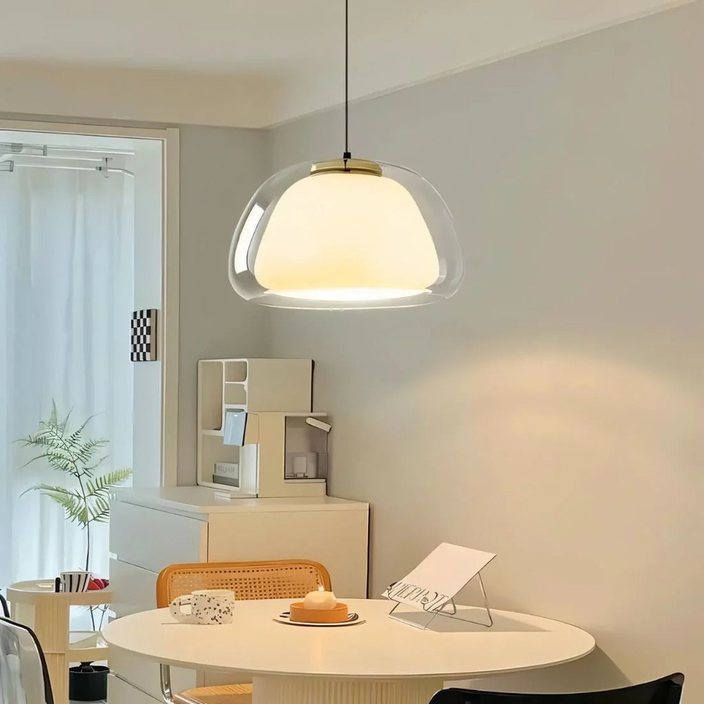 Japandi Glass Globe Pendant Light – Zabda - Japandi