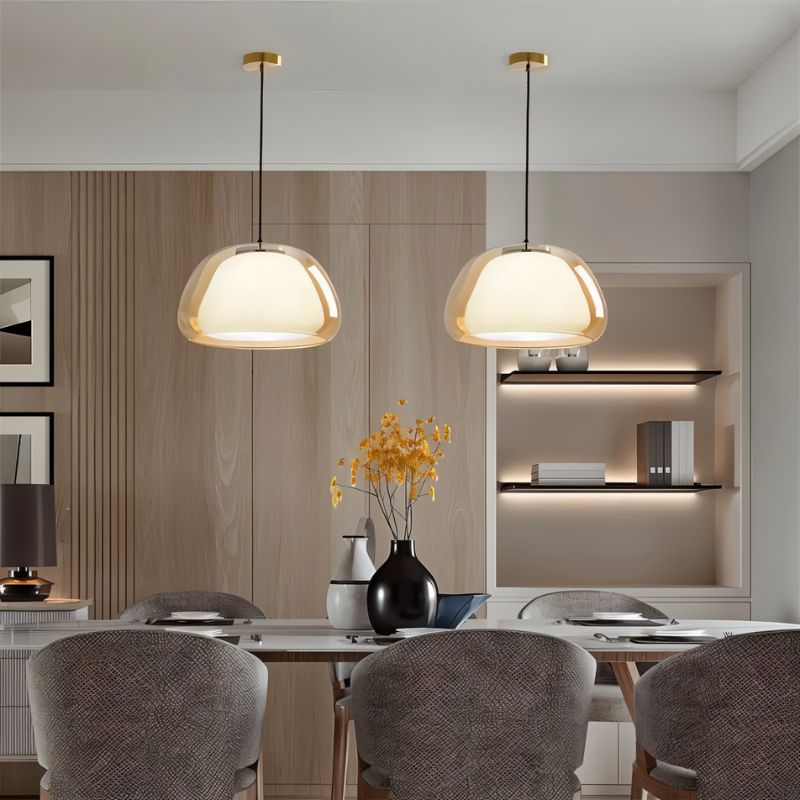 Japandi Glass Globe Pendant Light – Zabda - Japandi