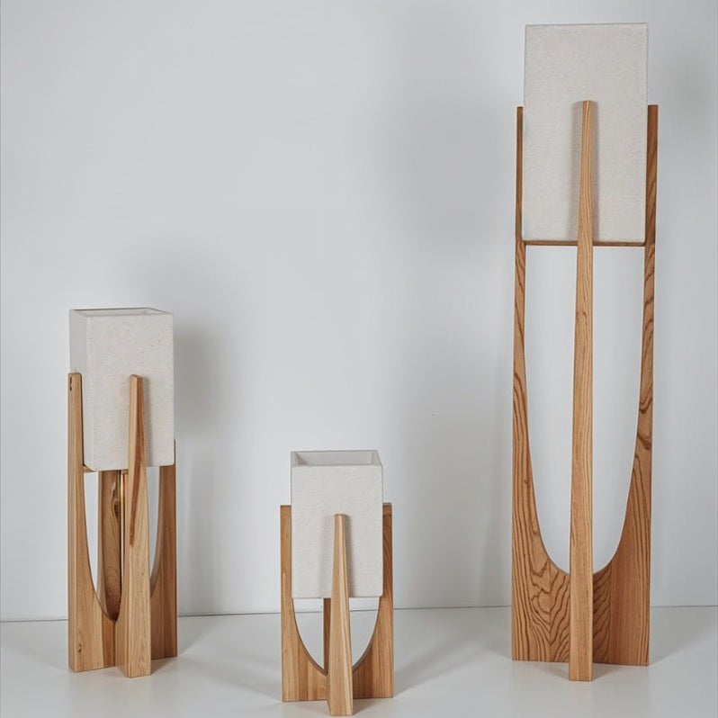 Japandi Sculptural Stone Table Lamp – Zenic - Japandi