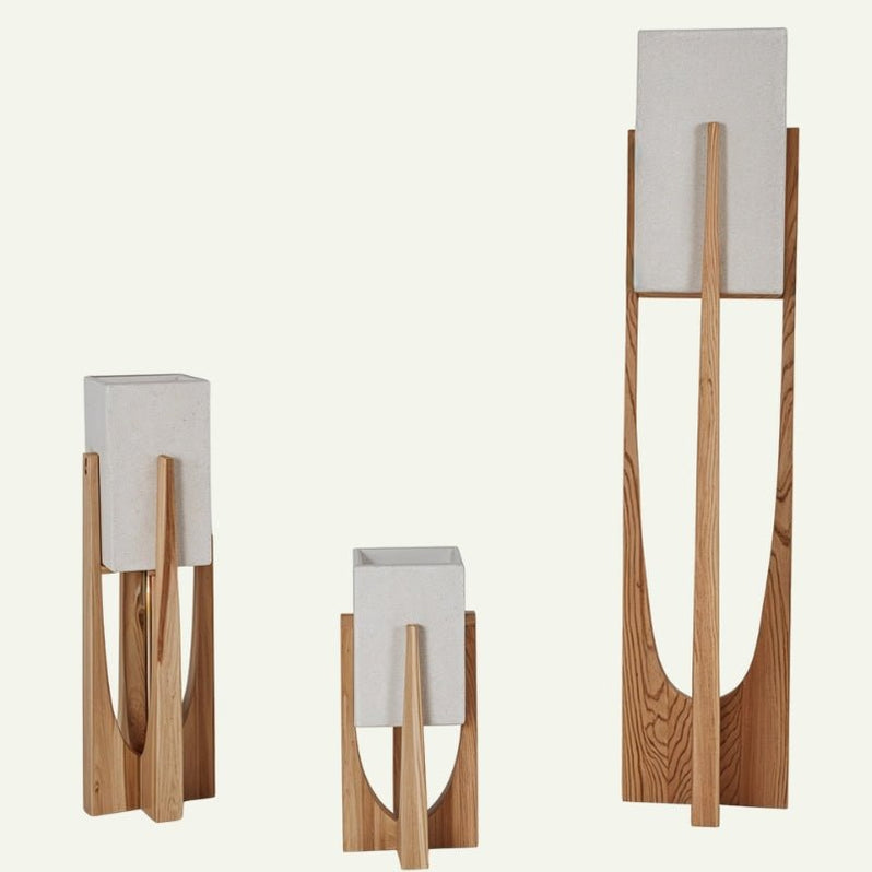 Japandi Sculptural Stone Table Lamp – Zenic - Japandi