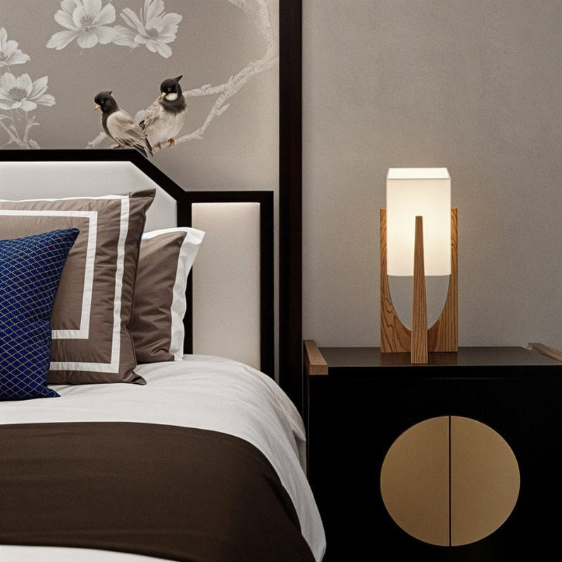 Japandi Sculptural Stone Table Lamp – Zenic - Japandi