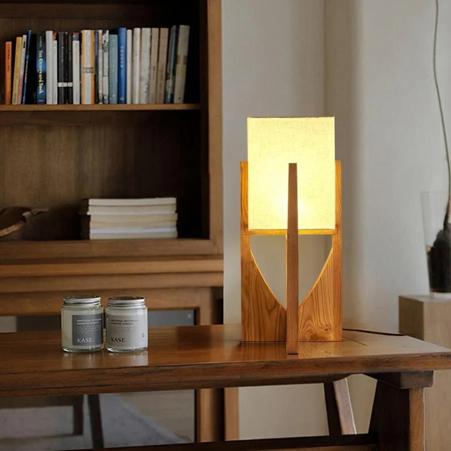 Japandi Sculptural Stone Table Lamp – Zenic - Japandi