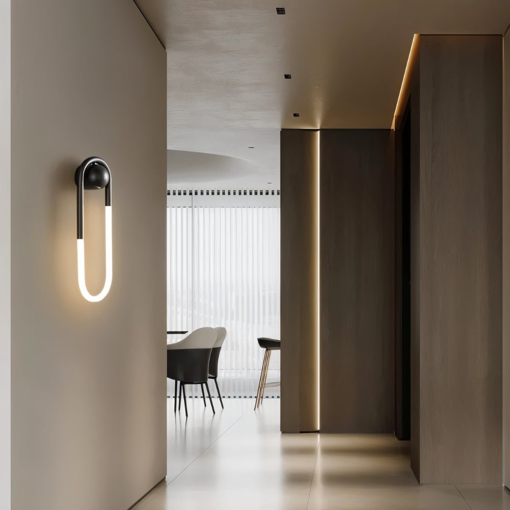 Japandi Minimalist Curved Metal Wall Lamp – Zenn - Japandi