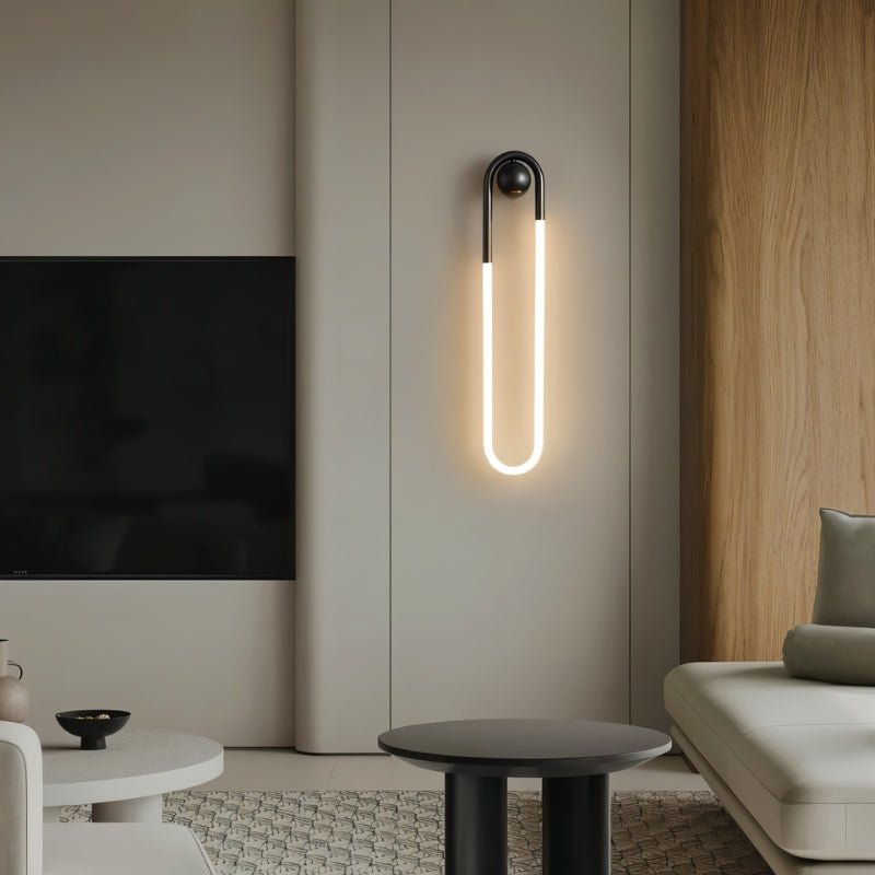 Japandi Minimalist Curved Metal Wall Lamp – Zenn - Japandi