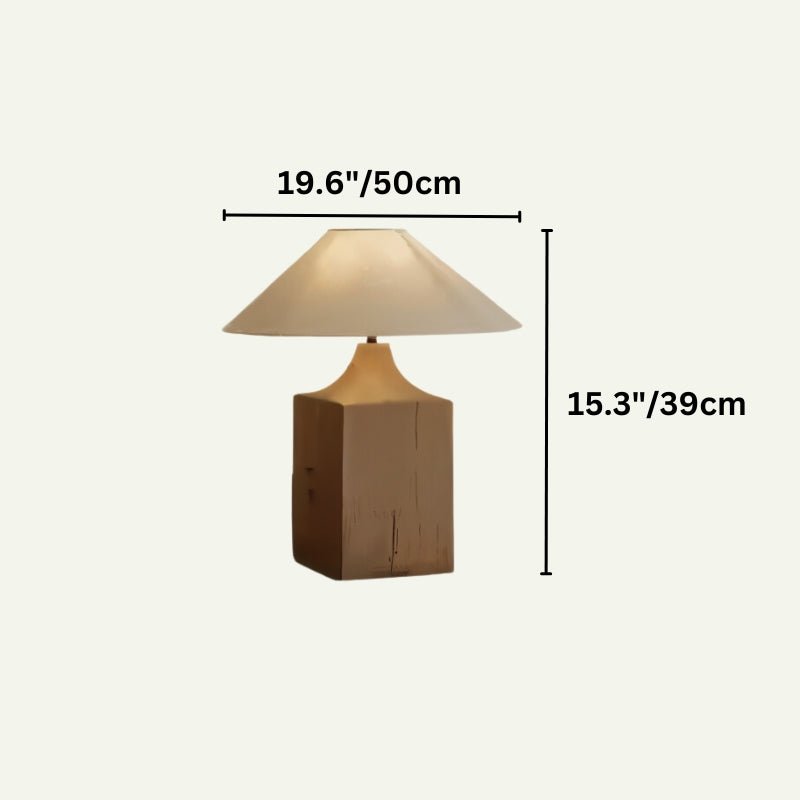 Japandi Carved Wooden Table Lamp – Zeran - Japandi